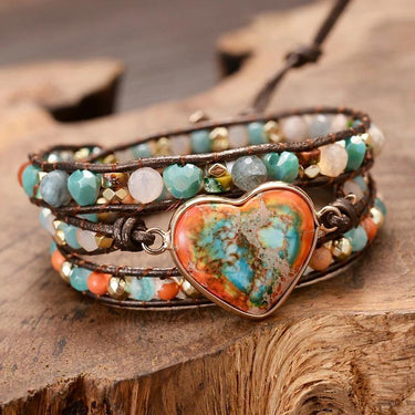 Deep Eyes Love Jasper Wrap Bracelet-Your Soul Place